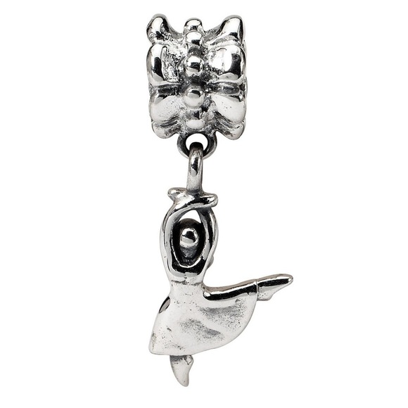 Ballerina Charm 925 Sterling Silver for Necklace or Bracelet Dancer Charm - Picture 1 of 8